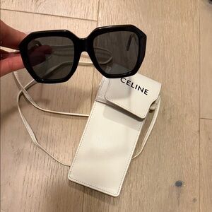 Celine Black Sunglasses with Cream Case